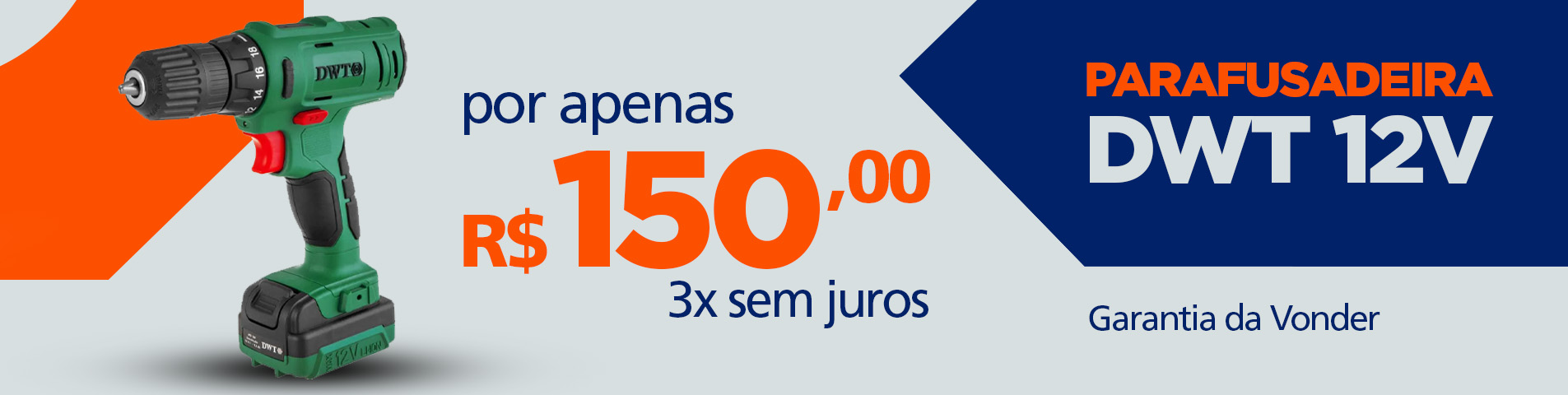 Promoção Parafusadeira DWT 12V